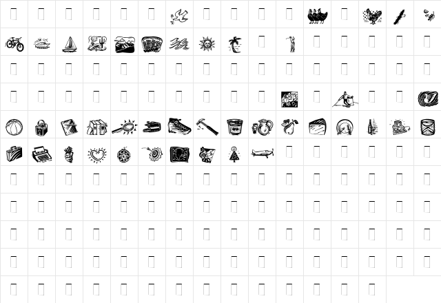 DF Organics One Regular  glyph index