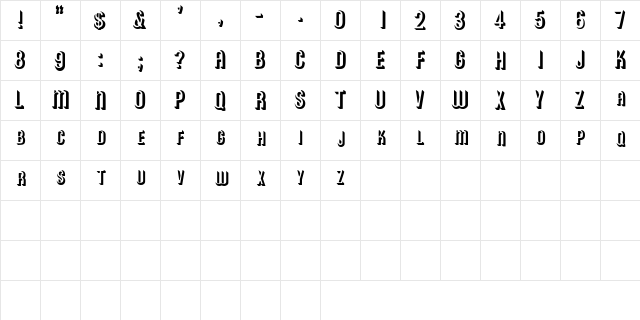 ModicumSCapsSSK Bold  glyph index