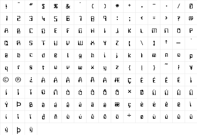 FZ DIGITAL 5 WAVEY Normal  glyph index