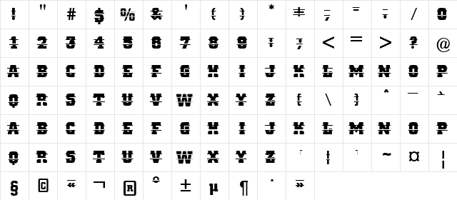 a_CityNovaTitulIntStr Regular  glyph index