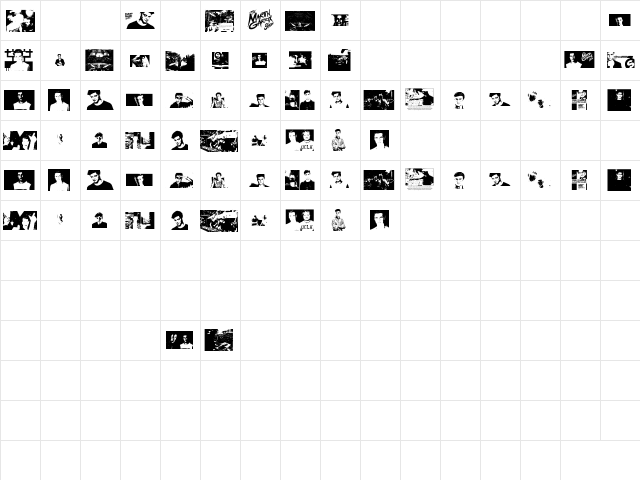 The Martin Garrix Font Regular  glyph index
