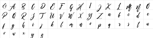 Wild Ones Regular  glyph index