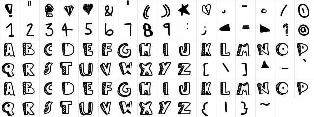 Guestservice Medium  glyph index