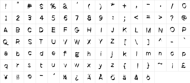 It started here Regular  glyph index