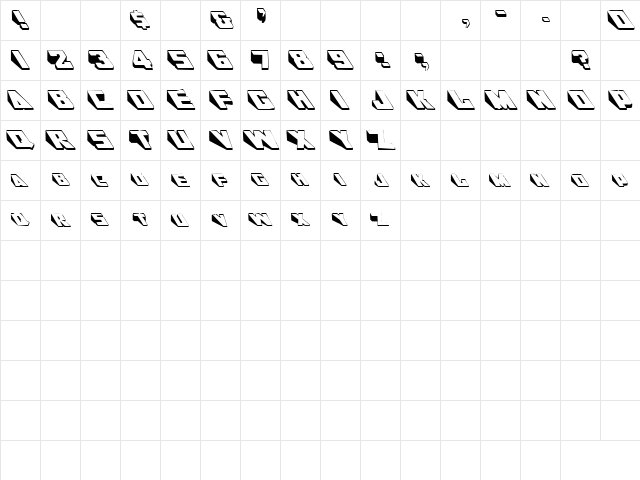 DOORJAM Regular  glyph index