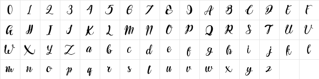 Magnillium Regular  glyph index