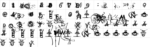 fuckSansJODER Regular  glyph index