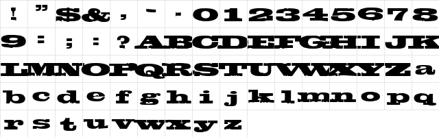 Egyptientto2 Regular  glyph index