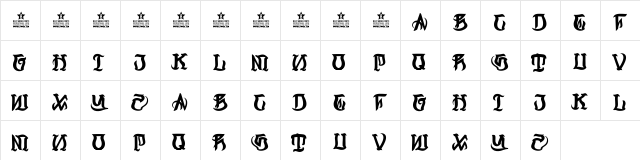 Black Ball Personal Use Regular  glyph index