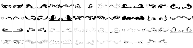 Felicity Regular  glyph index