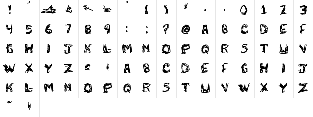 adlock Regular  glyph index