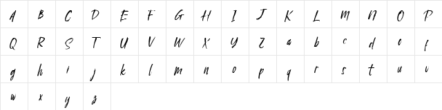 Calisatt DEMO Regular  glyph index