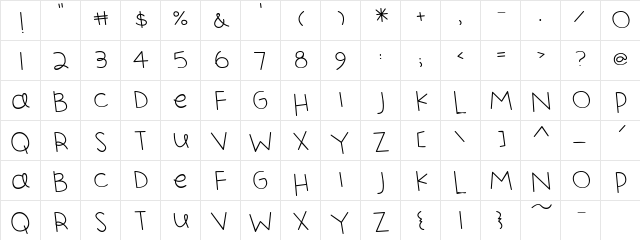CK Aire Regular  glyph index