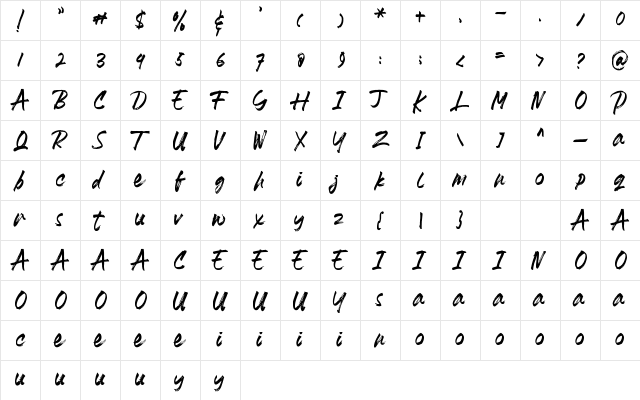Heydhar Regular  glyph index