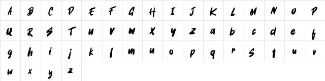 Rafale FREE Regular  glyph index