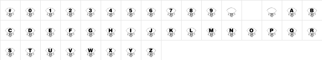 KR Foo'ball Regular  glyph index
