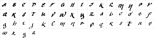 Vtks The Dark Regular  glyph index