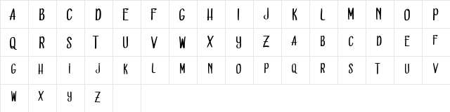 Dead solD Regular  glyph index