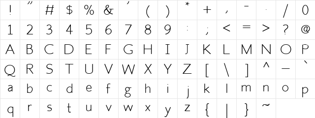 Fh_Space Regular  glyph index