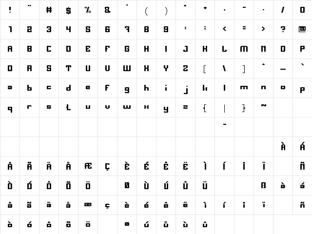 MY GOLDEN STAR Normal  glyph index