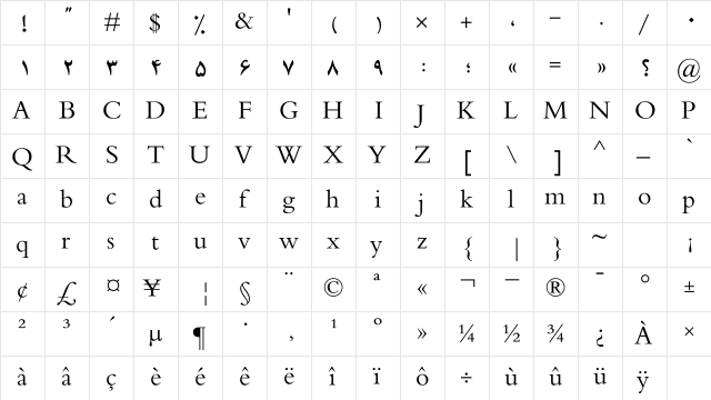 Badr Bold  glyph index