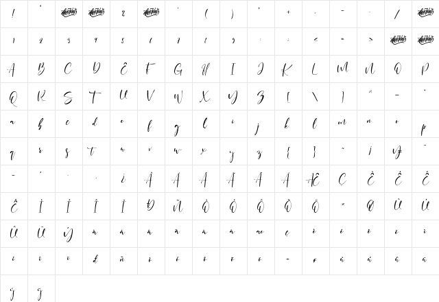 Saturated Regular  glyph index
