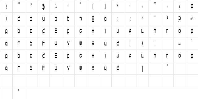 Horsepower Normal  glyph index