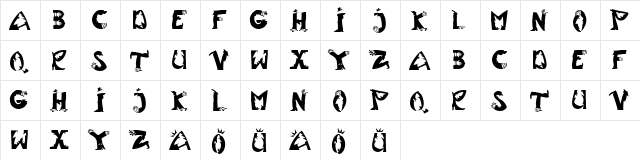 Typentypo LT Regular  glyph index