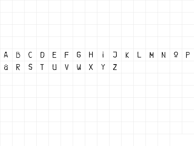 Brother Bear Regular  glyph index