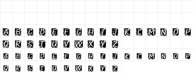 Potheyes Regular  glyph index