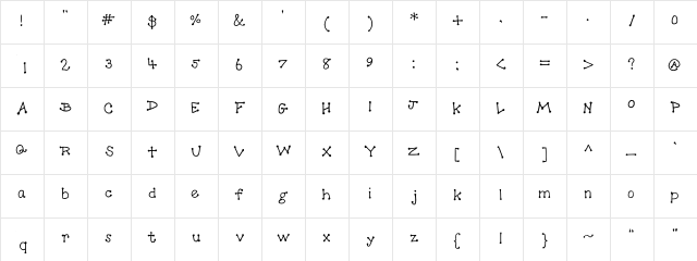 dot to dot Medium  glyph index
