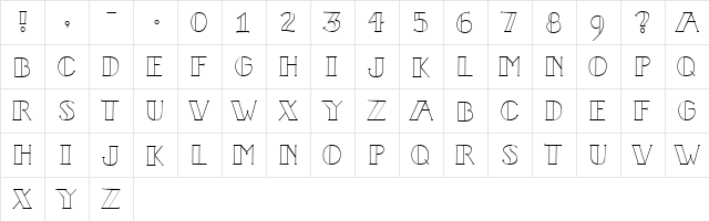 CK Fill In Regular  glyph index