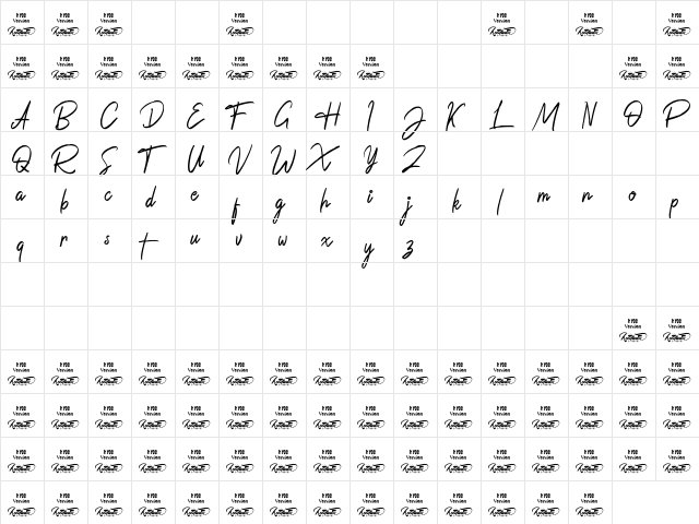 The Rich Jullietta DEMO Regular  glyph index