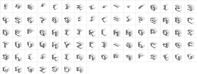 Kerodot Regular  glyph index
