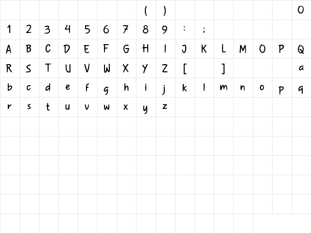 Xurabi Ema 1.0 Regular  glyph index