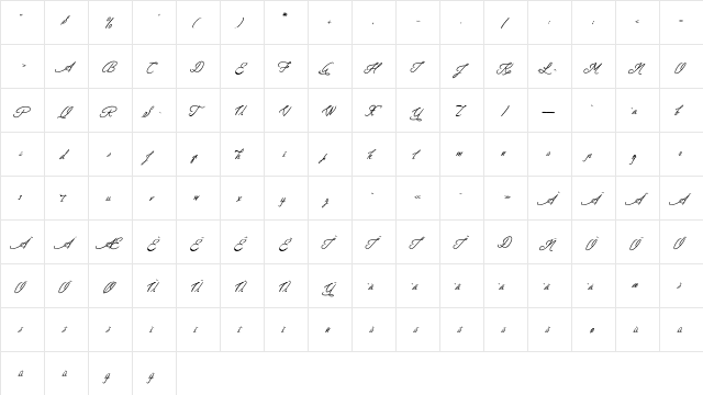 Le Secret de la Guilde Regular  glyph index