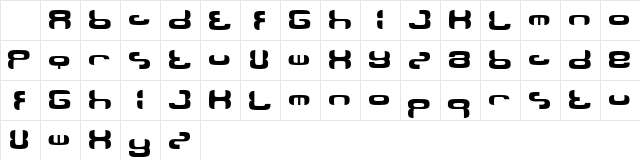 Ollon Regular  glyph index
