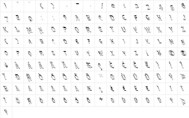 FZ UNIQUE 4 HOLLOW LEFTY Normal  glyph index