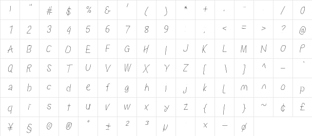 Proton RgCndIt  glyph index