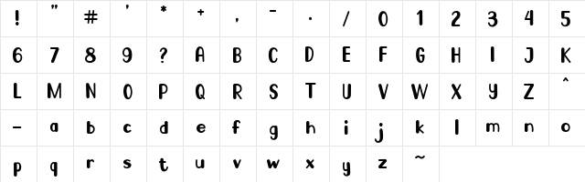Go Frog Regular  glyph index