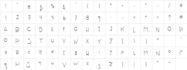 CK Odd Ball Regular  glyph index