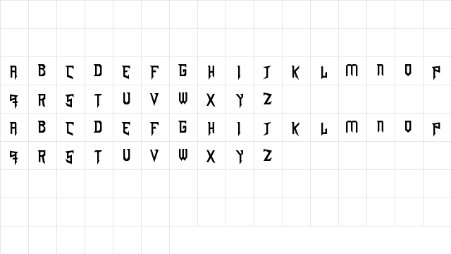 PowerDark Bold  glyph index