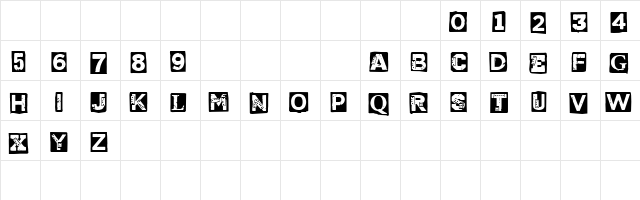 CF Punk vs Cyborg PERSONAL USE Regular  glyph index
