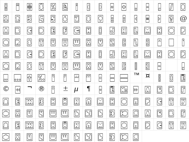 a_GrotoCmOtl Normal  glyph index