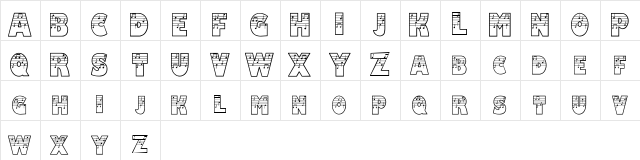 Amadeus Regular  glyph index