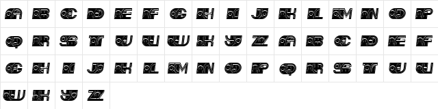 Alcoholic Italic  glyph index