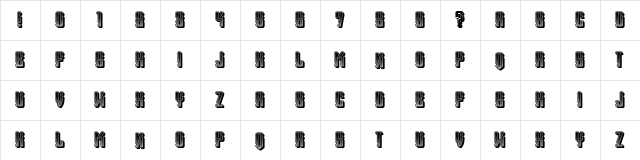 Heritage Regular  glyph index