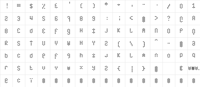 honey Light  glyph index