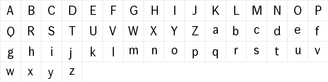 Wendelin Regular  glyph index