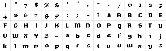 Dulcet Regular  glyph index